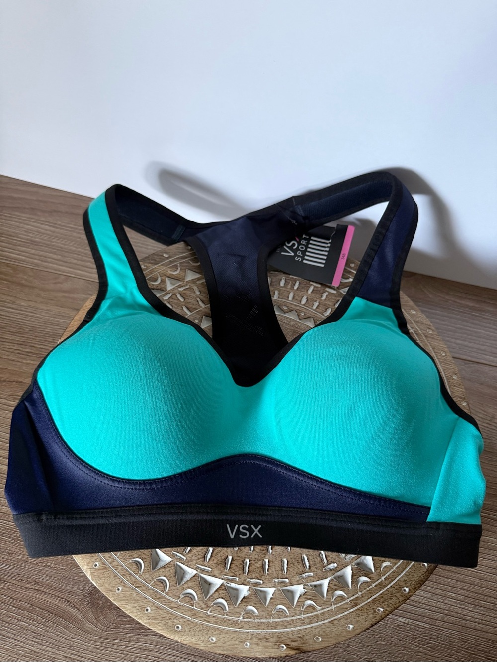 Victoria’s Secret VSX Incredible Sports Bra 34B Teal Navy NWT